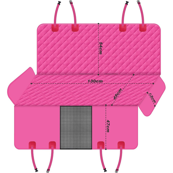 Захисний чохол на сидіння для собак, Rosa, для автомобілів, SUV та вантажівок, з сіткою, водонепроникний, з гаком для повідка
