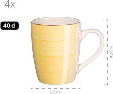 Набір посуду MÄSER Bel Tempo II (16 предметів) для 4 осіб: керамічний сервіз ручної роботи, зелено-блакитний, стеатоліт