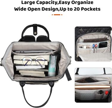 Жіночий рюкзак з відділом для ноутбука 15.6 дюймів, шкільний рюкзак для дівчаток та підлітків, сумка для університету, робочий рюкзак, подарунок для жінок, водонепроникний, чорний S41-x