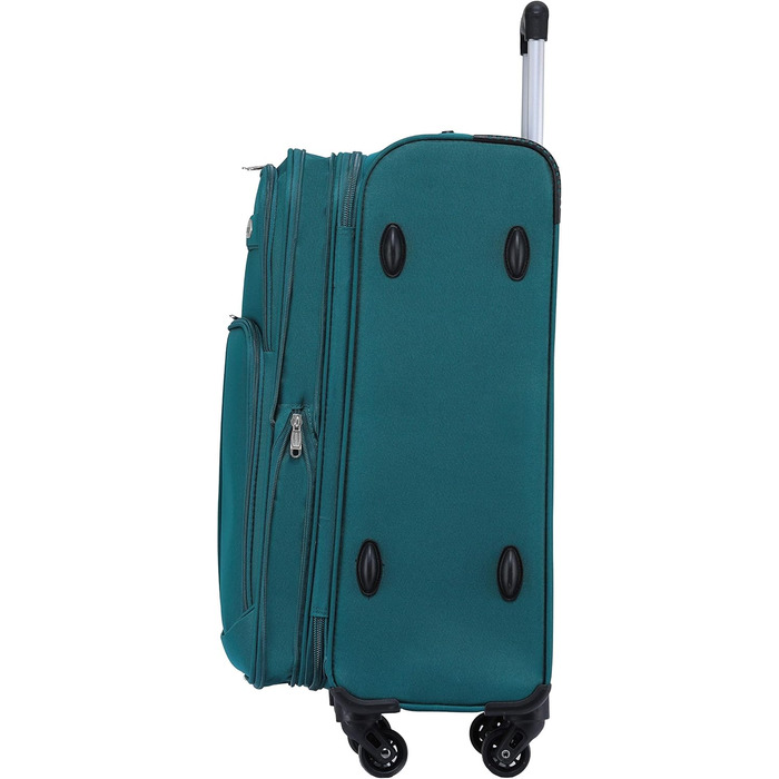 Чемодан BEIBYE з тканини, набір валіз-тележок, велика місткість, з замком, бірюзовий, L (64 см)