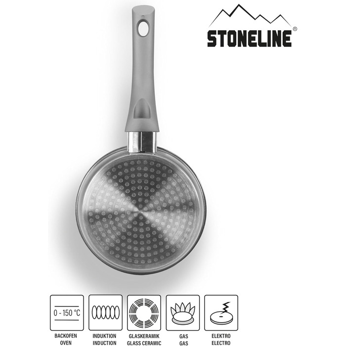 Сковорода STONELINE Gourmundo 14 см з антипригарним покриттям та кам'яними частинками, для всіх типів плит (індукція), без олії