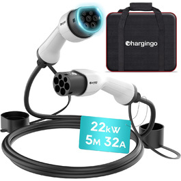 Портативний зарядний пристрій для електромобіля Type 2 (Schuko) 3.68kW, 6-16A, LCD, 5м, IP65, 16A, 22kW, CCS2, IEC 62196-2