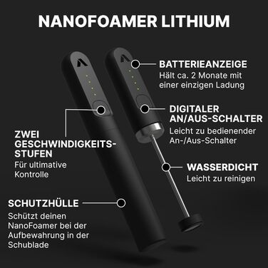 Мікропінний Молочний Пінник Subminimal NanoFoamer V2 | Для Капучино, Латте та Гарячого Шоколаду | Бездротовий