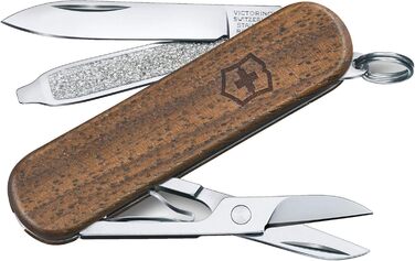 Мультитул Victorinox Classic SD Wood – Швейцарський армійський ніж, 5 функцій, з дерев'яною ручкою