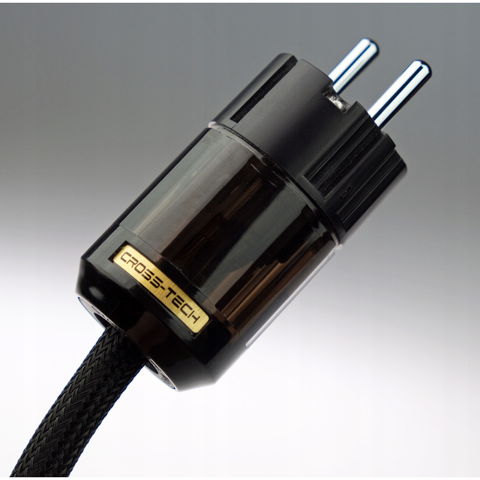 Кабель живлення 230V CROSS-TECH у тканинному обплетенні, 0,75 м