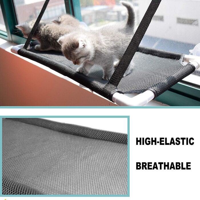 Гніздо для кота на вікно, гамак для котів, підвісна лежанка на крізь, вантажопідйомність до 10 кг