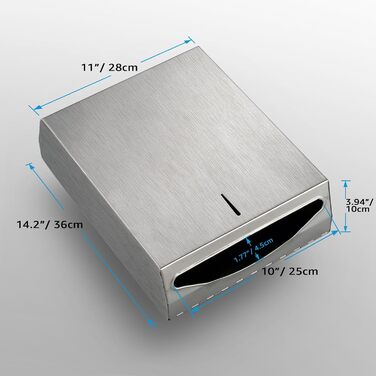 Multifold Paper Towel Dispenser Wall Mount - Multifold Trifold Paper Towel Dispenser, Large Capacity Stainless Steel Tissue Holder, Suitable for Bathrooms and Public Places