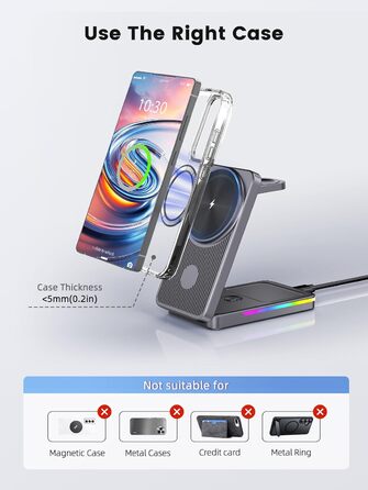 Магнітна бездротова зарядка 3-в-1 для Samsung Galaxy S26 Ultra, S25, Z Fold 7, Z Flip 7, Galaxy Watch Ultra/8/7/6 та Buds Pro 3 (Сірий)