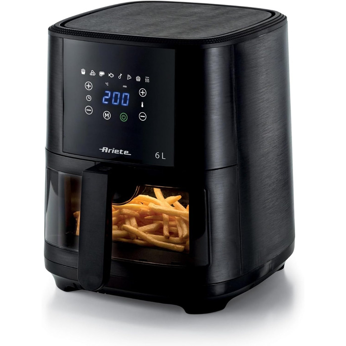 Фритюрниця аерофрі Ariete 4633 4L, 1400 Вт, 9 програм, чорна