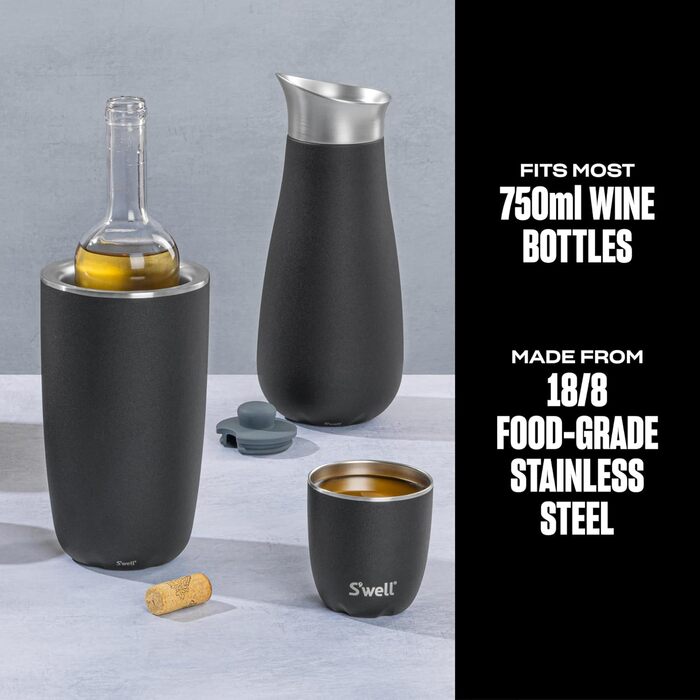 Охолоджувач для вина S'well Onyx, 739 мл