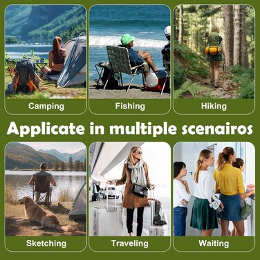 Складаний стільчик-підсвічник для кемпінгу та відпочинку на природі (чорний)