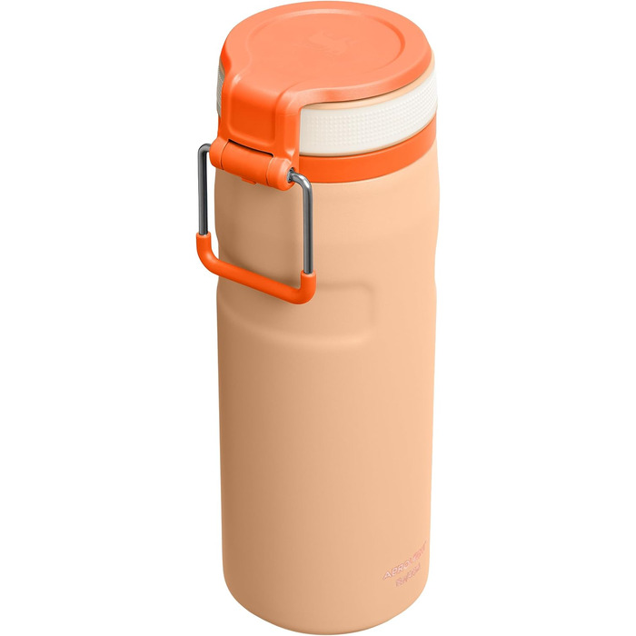 Термос-пляшка STANLEY 1913 IceFlow Bottle Twist Flip 0.47L, герметична пляшка для води з трубочкою, Orange Sherbet