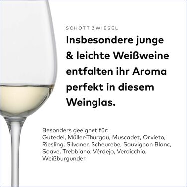 Склянка для білого вина Schott Zwiesel Classico (набір 6 шт.), німецька якість, Tritan-кришталь, придатна для миття в посудомийній машині