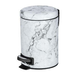 Сміттєвий відер з педаллю WENKO Onyx 3 л, сталеве, дизайн під мармур, 17 x 25 x 22,5 см