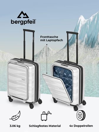 Чемодан середнього розміру з жорстким корпусом, розширюваний | Trolley 45 x 27 x 66 см з поліпропілену | Унісекс, вага 3,7 кг | Подвійні колеса & TSA-замок (Travel) | Відділення для ноутбука (55 см)