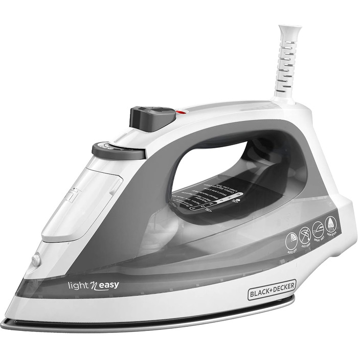 Відпарювач для одягу компактний, сірий, IR1020S, Black+Decker Light N'Easy, легкий