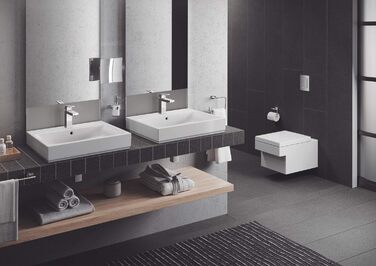 Тримач для туалетного паперу GROHE Essentials Cube металевий, приховане кріплення, квадратний, хром (40507001)
