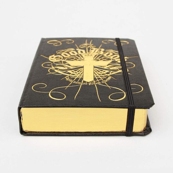 Фляга-секрет Suck UK 'The Good Book' (120мл, нержавіюча сталь) - чорна, оригінальний подарунок