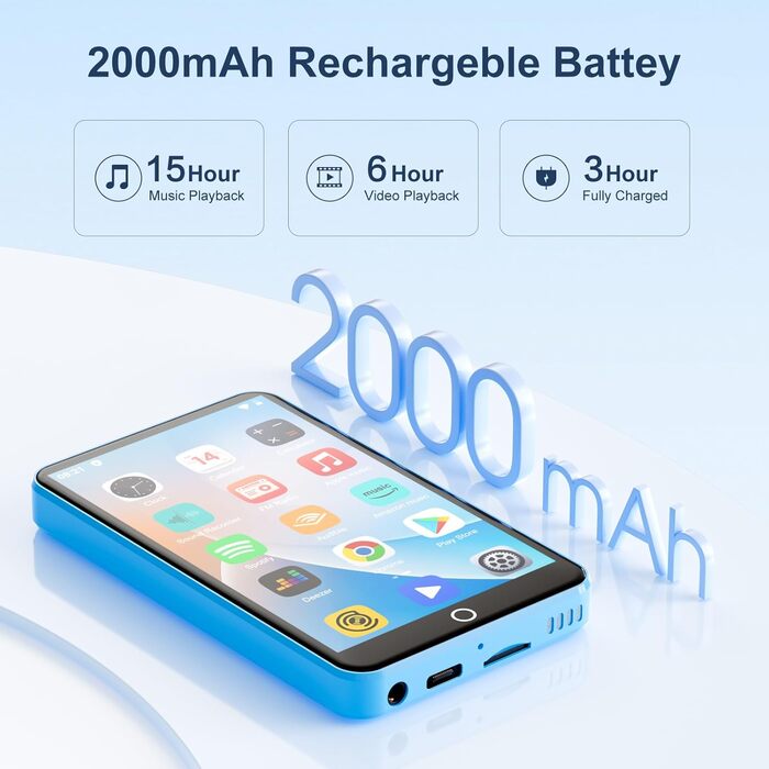 MP3 плеєр Oilsky 80GB Bluetooth WiFi Android 9.0 4