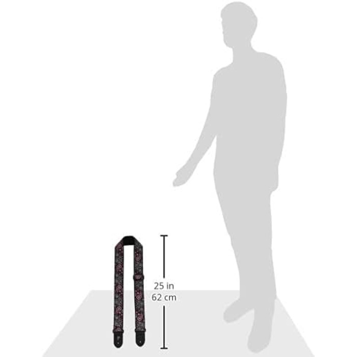 Гітарний ремінь Perri's Leathers з нейлону з жаккардовим малюнком троянд та черепів (бежевий, регульований) - для акустичної, бас та електрогітари, зроблене в Канаді