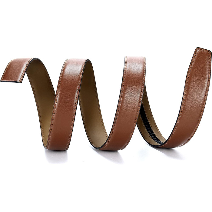 Чоловічий шкіряний ремінь CHAOREN з автоматичною пряжкою, 32 мм, для ділового стилю та урочистих заходів, без отворів, розмір 100-110 см (загальна довжина 125 см)