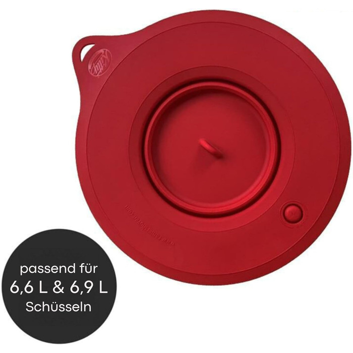 Kitty Professional Silicone Pro-Fresh Seal Lids Covers, compatible with KitchenAid* 6.6 and 6.9 Liter (Ruby Red)