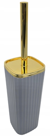 Набір аксесуарів для ванної кімнати та туалету (6 предметів): дозатор, кошик, йоржик — Золотий