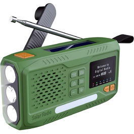 Радіо Infactory для надзвичайних ситуацій: мобільне DAB+ радіо з ручним приводом, сонячною панеллю, LED-дисплеєм, USB, Bluetooth 5