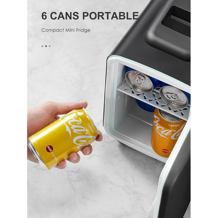 Reemix Mini Fridge - 4L / 6 Can Capacity - Portable Cooler & Warmer
