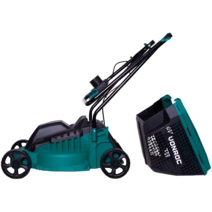 VONROC Corded Electric Lawn Mower | 1300W - 32cm Cutting Width - Adjustable Cutting Height 30-70MM | Electric Scythe Mower for Small to Medium-Sized Areas