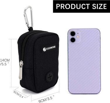 Сумка для ласощів та пакетиків для вигулу собак COOWONE, рожева (чорна)