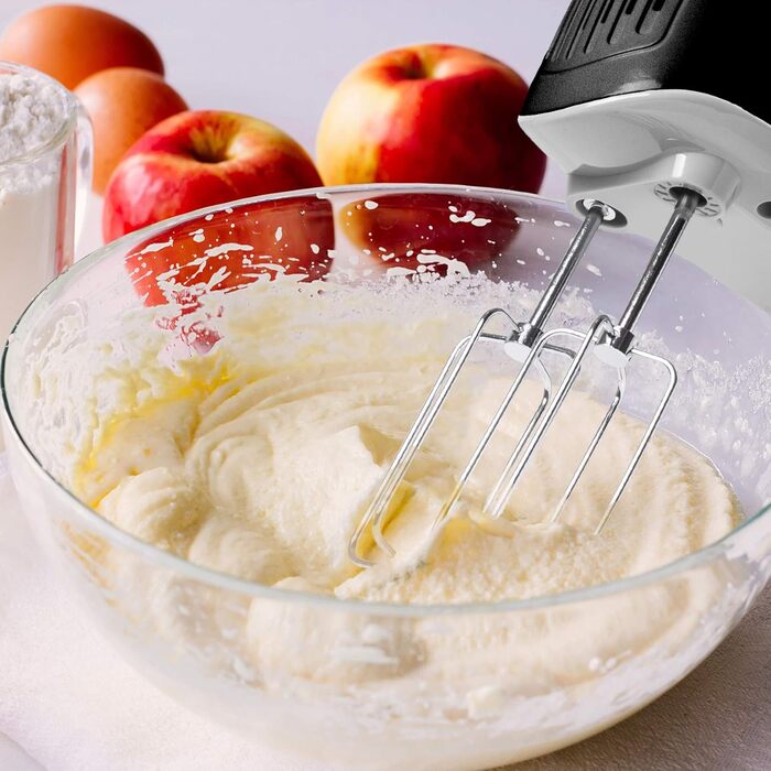 Ручний міксер Duronic HM4 BK 400W з набором насадок: вінчики, гаки для тіста, для випічки, тіста та збивання яєць