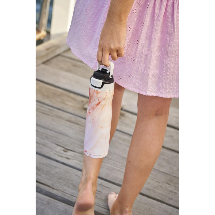 Contigo Autoseal Chill Stainless Steel Water Bottle with Autoseal Technology, Insulated Bottle Keeps Drinks Cold for Up to 28 Hours, Leak-Proof, BPA-Free, 720 ml (Rose Quartz)