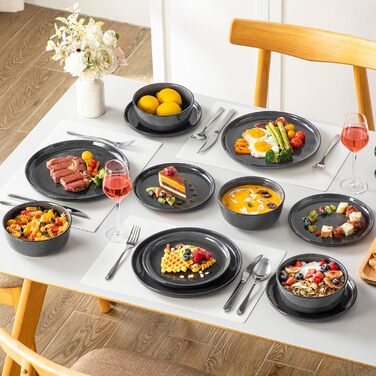 Набір посуду Steingut vancasso ANYA, 18 предметів, сірий (6 персон)