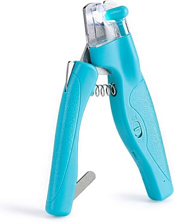 Триммер для когтів домашніх тварин з LED-підсвічуванням: для собак та котів середніх та маленьких порід. Професійний триммер для когтів з гострою клинком та безпечним білим/блакитним LED-світлом.