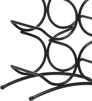 Amazon Basics Wine Rack for 12 Bottles, Black, 24.9 x 16 x 67.8 cm