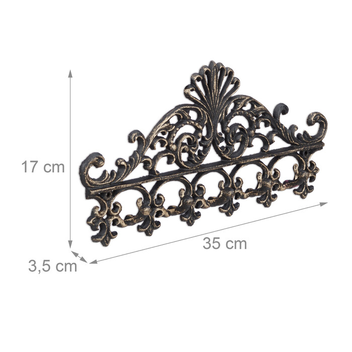 Relaxdays Coat Rack, Cast Iron