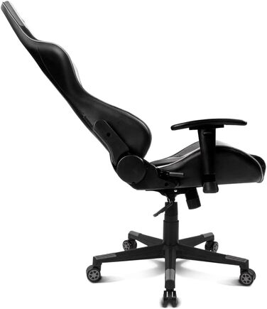 Ігрове крісло DRIFT DR175GRAY, професійне, екошкіра, 2D підлокітники, клас 4, поворотне, чорне/сіре