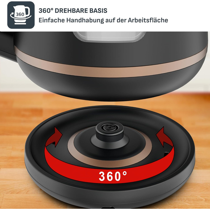 Електричний чайник Tefal Includeo KI5338, 1 л, 2400 Вт, чорний