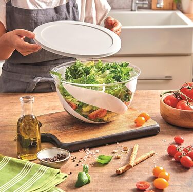 Набір салатниць з кришкою SNIPS (2 шт.) | 3 та 5 л | Білий колір | Зроблено в Італії, без BPA