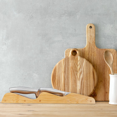 Relaxdays Bamboo Knife Block for Drawer