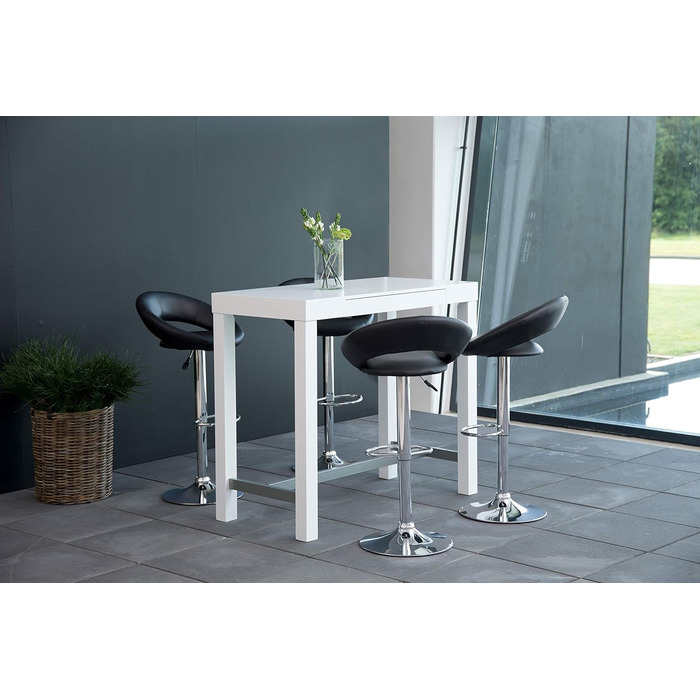 Барний стілець Thilde AC Design, PU, сірий (чорний), 56x50x100 см