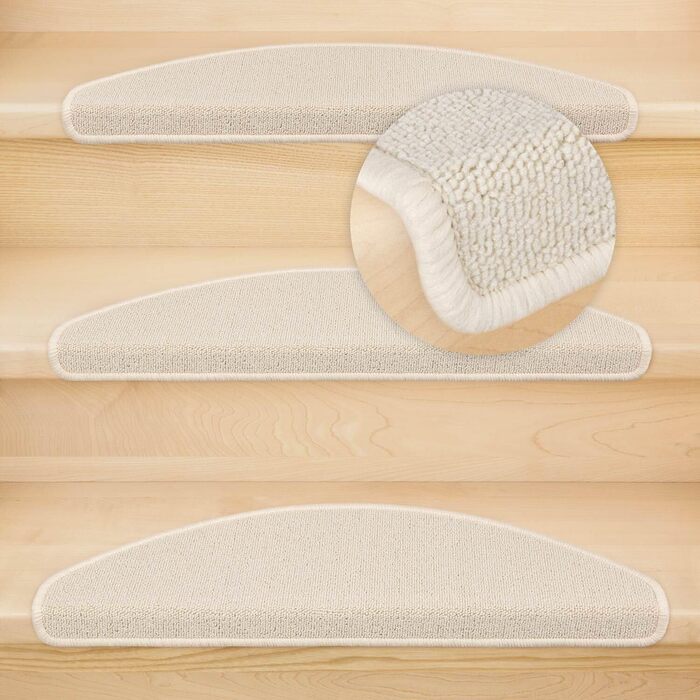 Ступінчасті килимки Kettelservice-Metzker для сходів Ariston, 64/20 см, напівкруглі, кавово-коричневі, 15 шт. Захист сходів, килимок для сходів