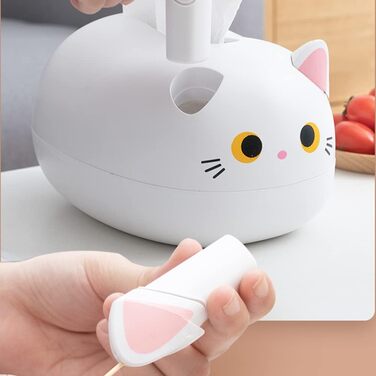 BSTCAR Tissue Box Cat 22x16x13cm Kawaii Cat Tissue Box Bathroom, Living Room, Bedroom, Car and Office White