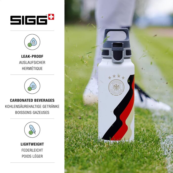 SIGG - Aluminum Drinking Bottle - WMB ONE - Made in Switzerland - ClimatePartner Certified - Carbonated Drinks Safe - Leak-Proof - Featherlight - BPA-Free - Outdoor - 0.75L & 1L
