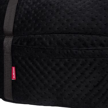 Сумка-переноска для собак та котів | Сумка на плече для тварин з гумкою та карабіном | до 15 кг | Матеріал: штучний замш (Velvet) | Розмір: L | Чорний колір, 42 x 29 x 33 см