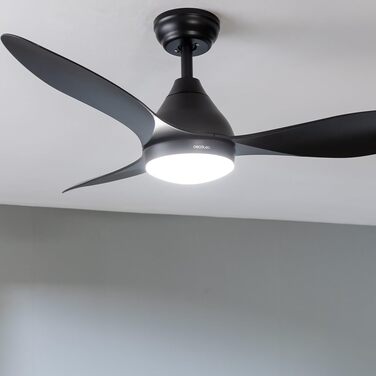 Стельовий вентилятор Cecotec Aero 5200 Line з пультом, LED підсвіткою та таймером, 132 см (52 дюйми), 60 Вт, мідний двигун, чорний
