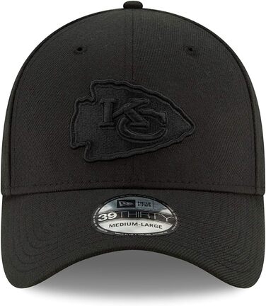 Кепка бейсбольна New Era NFL 39thirty Kansas City Chiefs чорна (S-M) - Офіційна ліцензія
