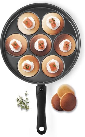 Excelsa Scheibe Cook Pan, 7 compartments, for pancakes/crepes, diameter: 28 cm, aluminum