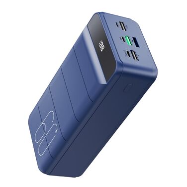 Power Bank PDBEST 60000mAh 22,5W з 4 виходами та 3 входами, USB-C, для смартфонів та планшетів, чорний